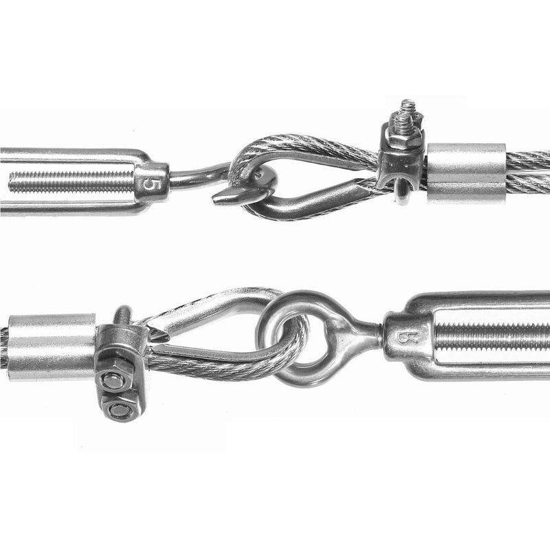 Hulless 1/4 Inch 6mm Wire Rope Clamps Clip 304 Stainless Steel Cable Clip Fastener 12 Pcs - Image 5